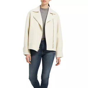 Theory Oversized Wool-Blend Moto Jacket NWOT